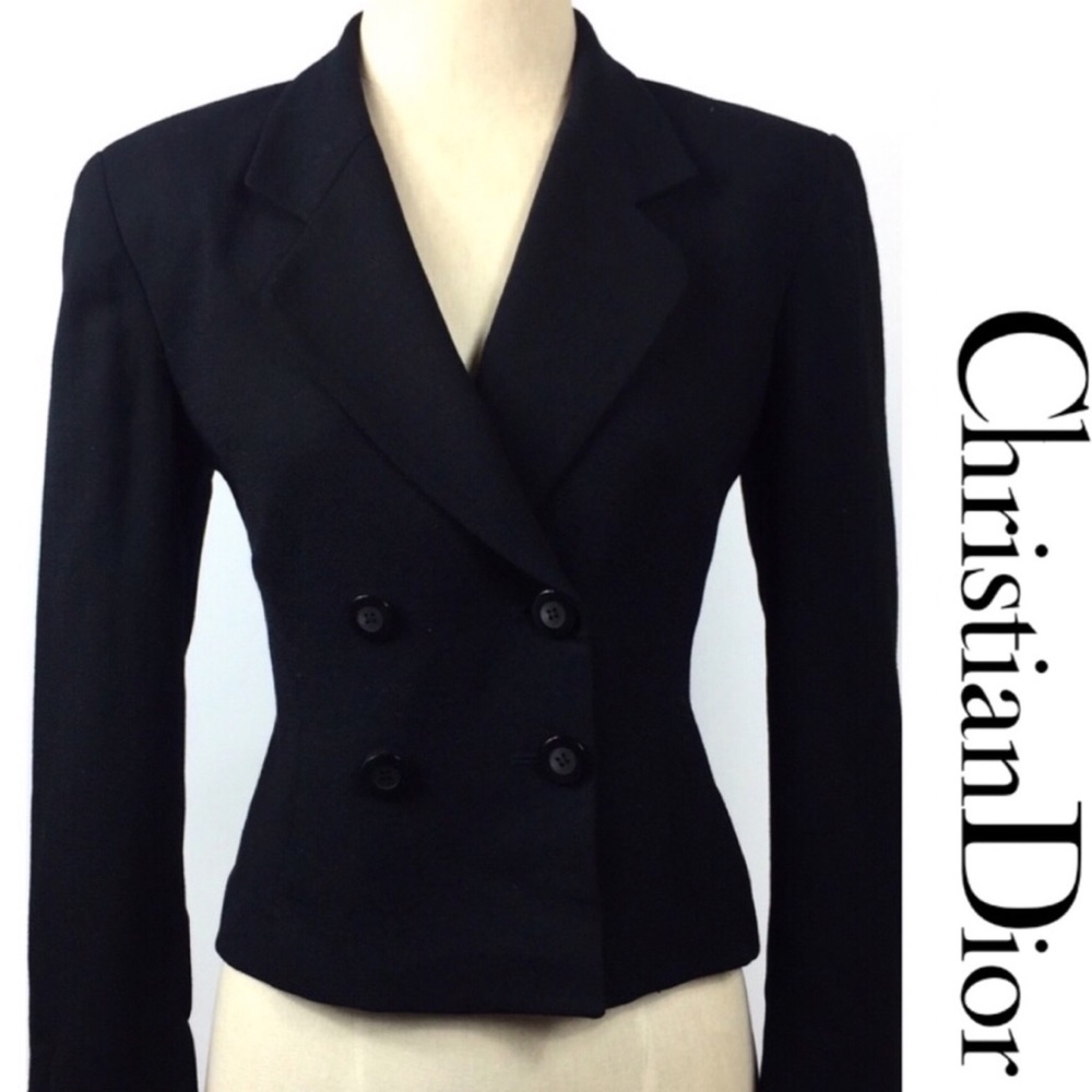 VTG Christian Dior Black double breasted Blazer